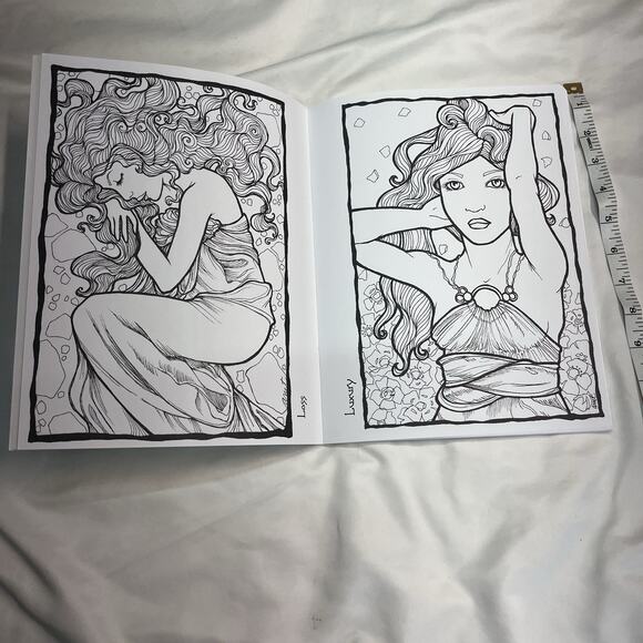 The Journey Coloring Book Adrienne Trafford Schiffer 46 Drawings Unused - Picture 5 of 5